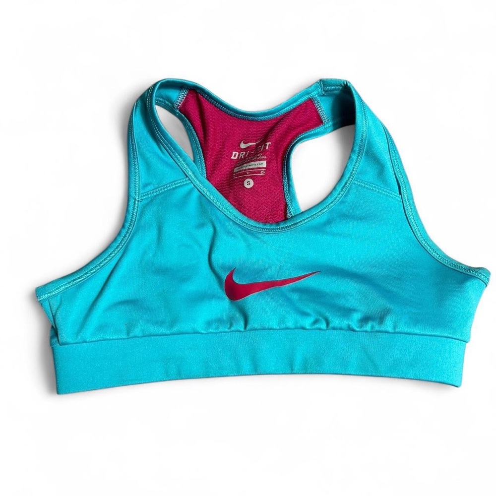 Nike Pink Blue Sports Bra Size Small